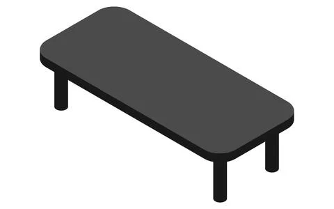 Interior: low table, isometric illustration Stock Illustration