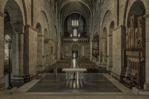 The interior of Lund Cathedral Stock Photos