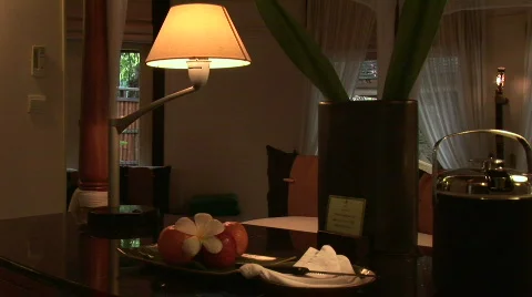 Interior of luxury hut Video stock 479731