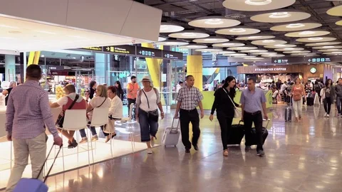 Interior Madrid Airport Stock Footage 72508464