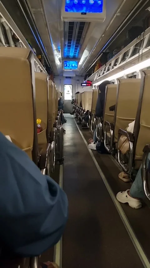 Interior of Malabar train Video stock 337817584