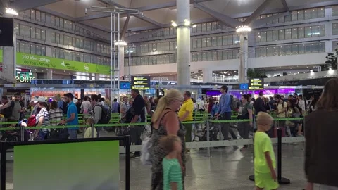 Interior Málaga airport Video stock 309125287