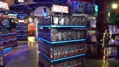 Interior of Marvel toys department in Ha Stock Video Pond5