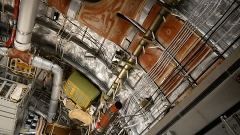 Interior Mechanical Structure of a C-17 Globemaster III Stock Footage 111598586