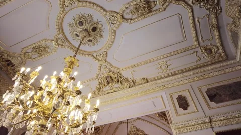 The interior of the Mecidiye Kiosk, Topkapi Palace Museum Video stock 332755932
