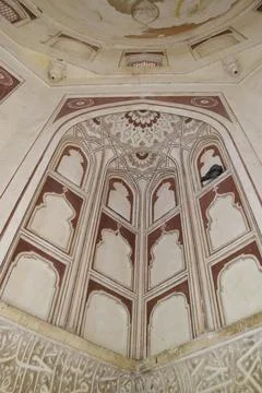 Interior of medieval Batashewala complex at Sundar nursury, Delhi, India Stock Photos