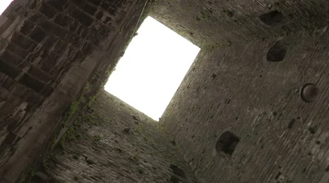 Interior of a medieval tower Stock Footage 59581687