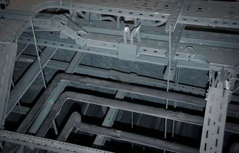 Interior metal structure building Stock Photos