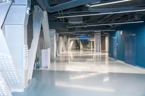 Interior metal structure building Stock Photos