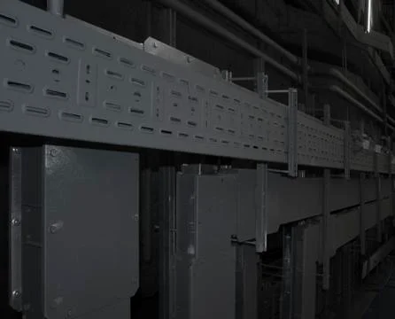 Interior metal structure in building Stock Photos