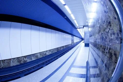 Interior of a metro station Foto stock