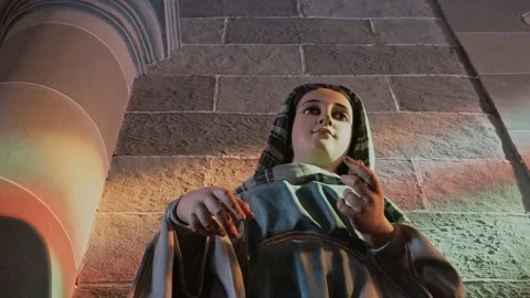 The interior of a Mexican Catholic Cathedral Stock Footage 238940345