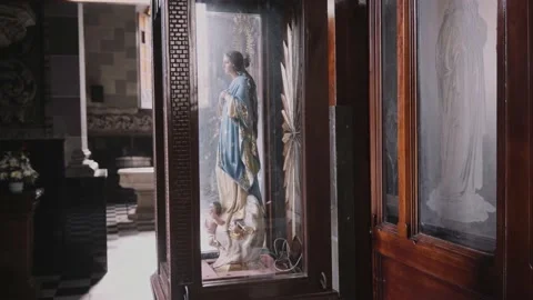 The interior of a Mexican Catholic Cathedral Stock Footage 238941548