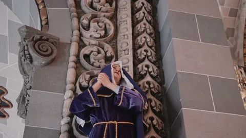 The interior of a Mexican Catholic Cathedral Stock Footage 238942861