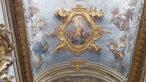 Interior Minerva's Temple, Assisi, Umbria Stock Footage 203841041