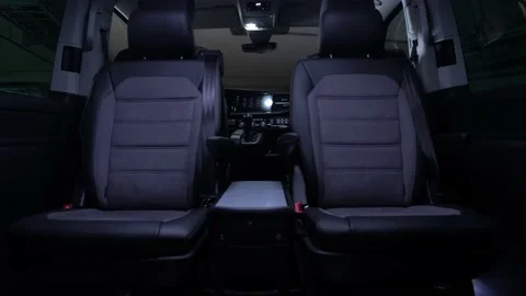 Interior of minivan with leather seats Stock Footage 144688247
