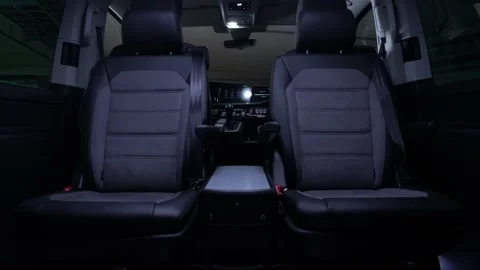 Interior of minivan with leather seats Stock Footage 144688261