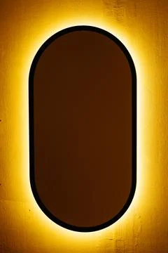 Interior mirror, Wall mirror with LED lighting Stock Photos