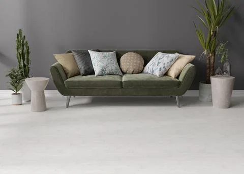 Interior mock up for carpet. Room interior in contemporary style. Top view. F Stock Photos