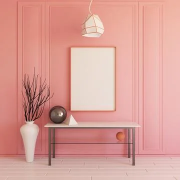 Interior mockup 3d Stock Illustration