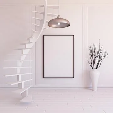 Interior mockup 3d Illustrazione stock