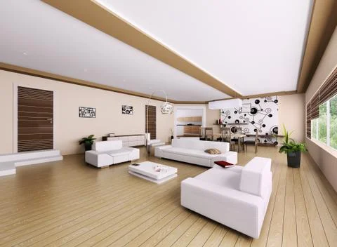 Interior of modern apartment Stock Illustration