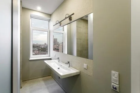 Interior of a modern bathroom Stock Photos