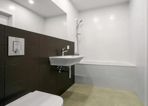 Interior of a modern bathroom Stock Photos