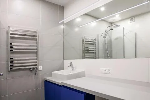 Interior of a modern bathroom Stock Photos