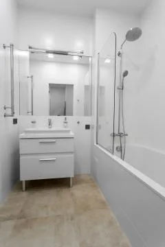Interior of a modern bathroom Stock Photos