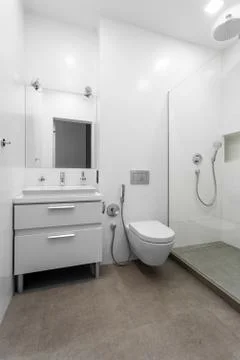 Interior of a modern bathroom Stock Photos
