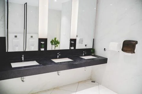 Interior of a modern bathroom Stock Photos