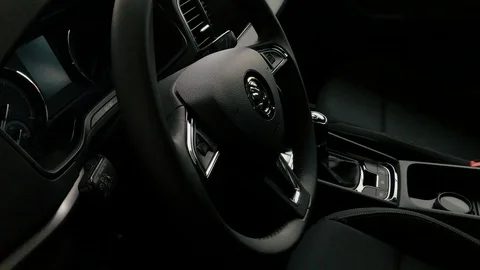 Interior of Modern Car Stock Footage 127967683