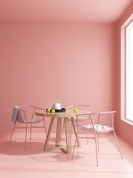 Interior modern design room 3D illustration Stock Illustration