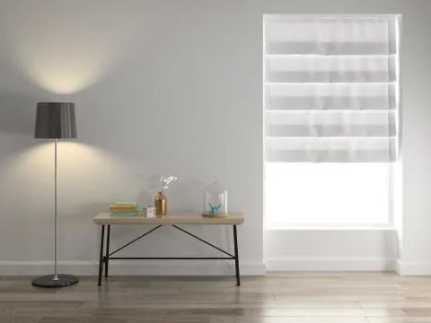 Interior modern design room 3D illustration Stock Illustration