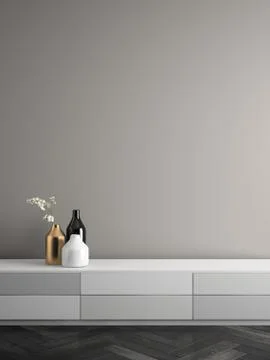 Interior modern design room 3D illustration Stock Illustration