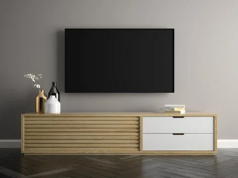 Interior modern design room 3D illustration Stock Illustration