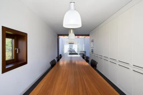 Interior of modern dining room Stock Photos