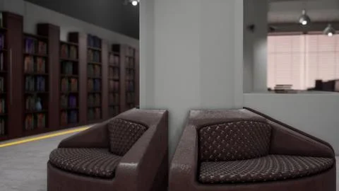 Interior of modern empty office building Ilustración de archivo