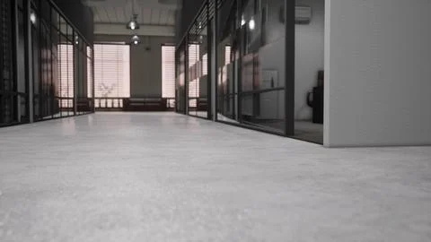 Interior of modern empty office building Ilustração Stock