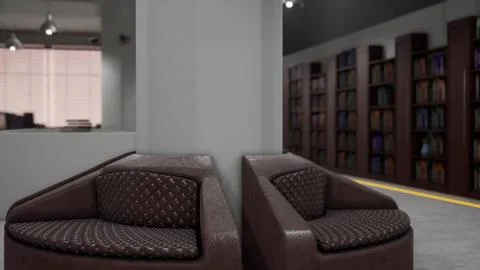 Interior of modern empty office building Ilustración de archivo