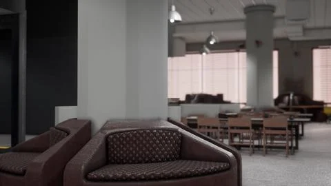 Interior of modern empty office building Ilustración de archivo