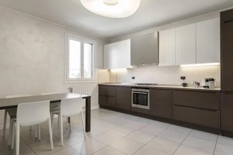 Interior of modern kitchen Stock Photos