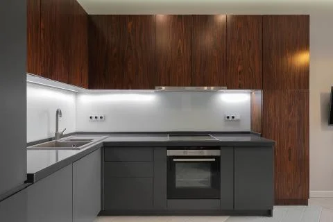 Interior of a modern kitchen Stock Photos