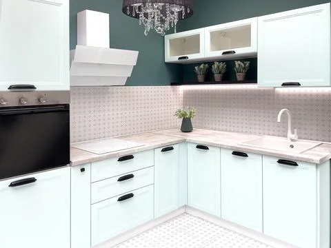 Interior of modern kitchen Stock Photos