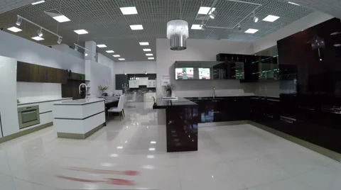 Interior of modern kitchen, steadicam shot Stock Footage 54150474