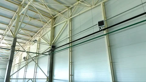 Interior of a Modern Logistics Warehouse with HVAC Ventilation System Stock Footage 339245213