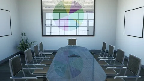 Interior of modern office 3D render Stock Footage 72956563