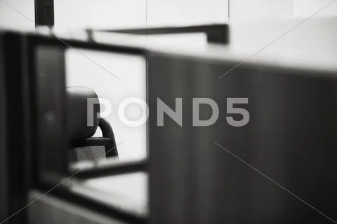 Interior of modern office cubicles Stock Photos