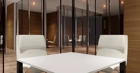 Interior of the modern office in the highlands. 3d rendering. Stock Footage 74278193